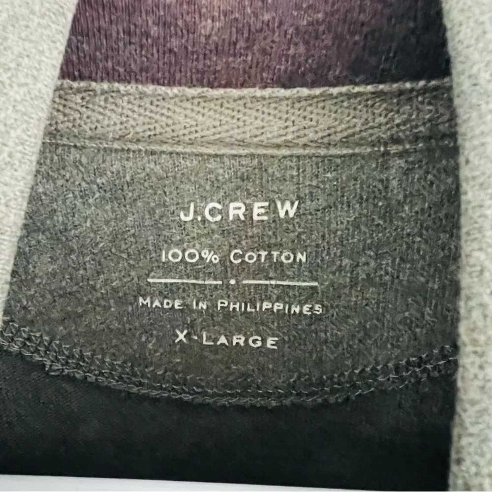 J. Crew Green Half Zip Cotton Sweater XL